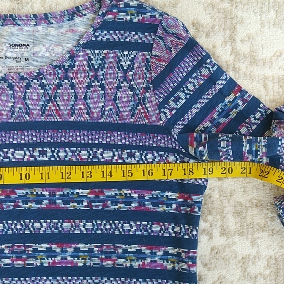 Sonoma The Everyday Tee Long Sleeve Shirt M Purple Blue - Picture 10 of 11